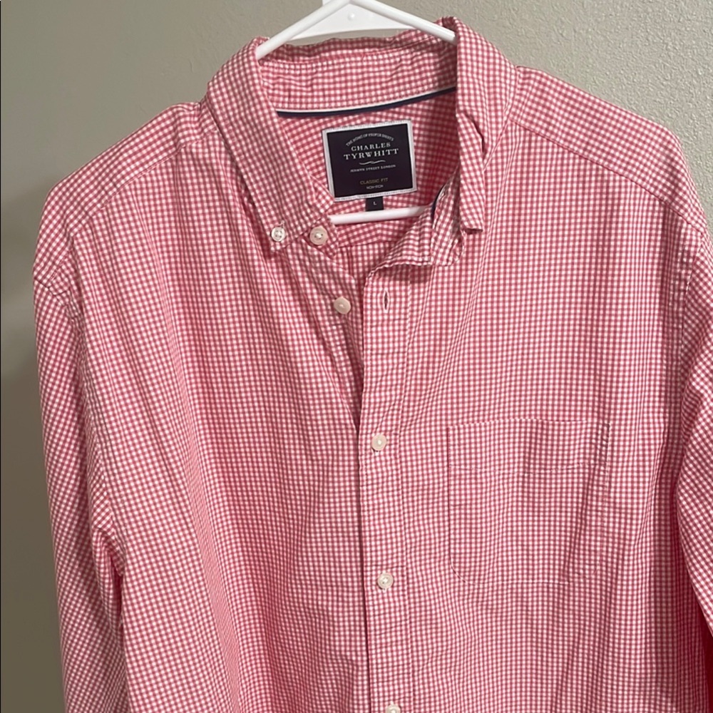 Charles Tyrwhitt Pink Gingham Check dress shirt